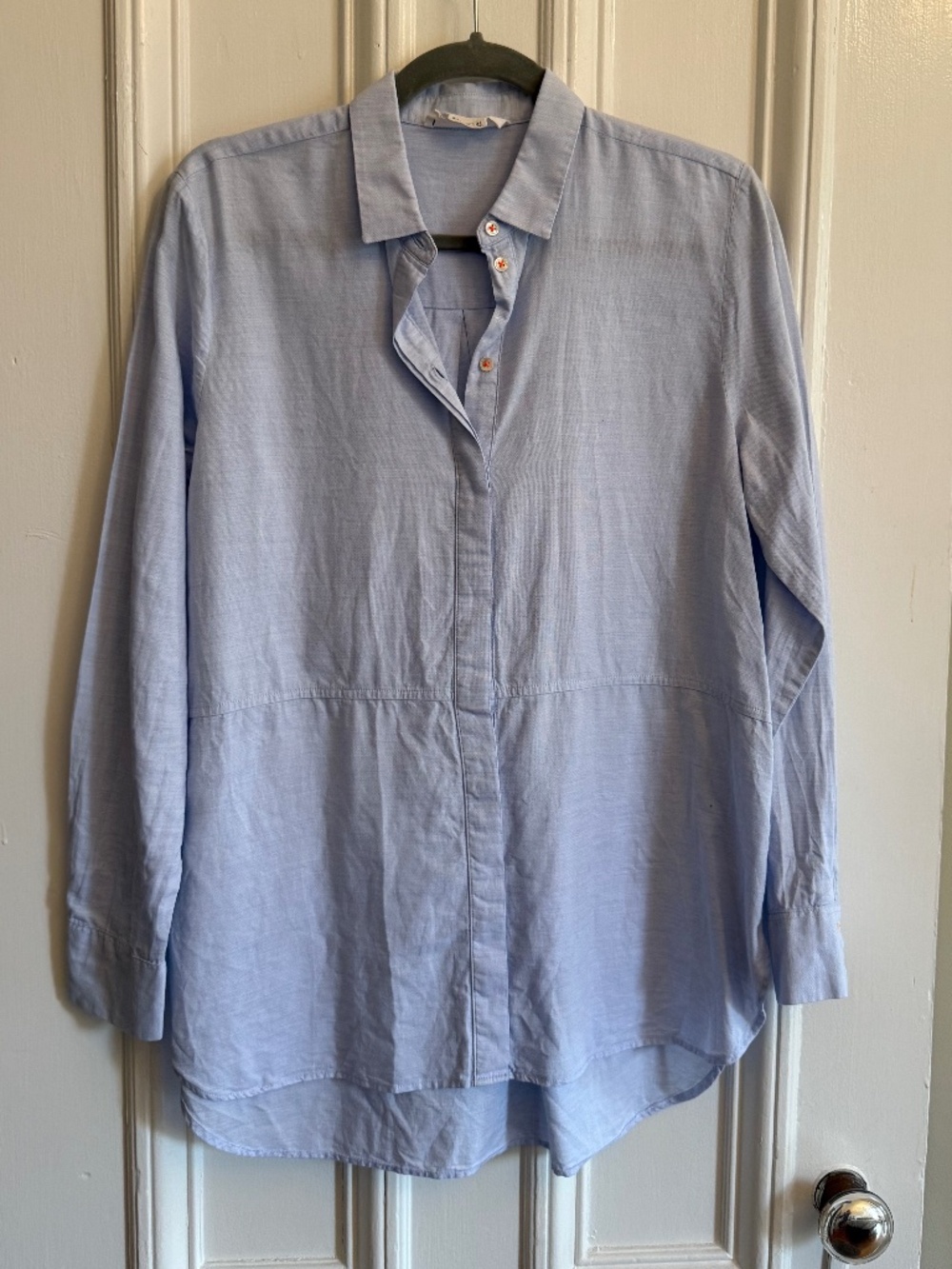 Charli Women's Oversized Button Down - Light Blue - Size 6